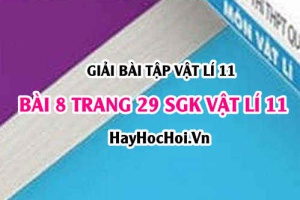 Giải bài 8 trang 29 SGK Vật lí 11